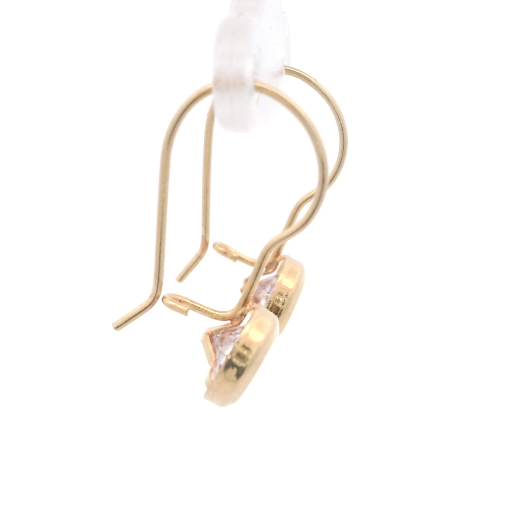 Aros de Oro Amarillo Punto de Luz 18K