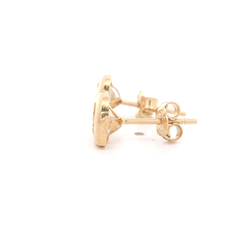 Aros de Oro Amarillo Corazón 18K