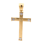 Colgante Dos Oro 18K Cruz Lisa