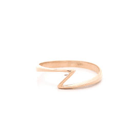 Anillo De Oro Rosado 18K zig Zag