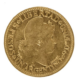 Moneda de Oro 5 Pesos Argentinos – Oro Ley 900 Año al Azar