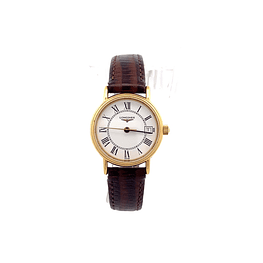 Reloj Longines Presence de Mujer Acero Dorado Cuero Cuarzo