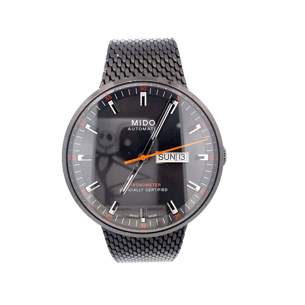 Reloj Mido Commander de Hombre Acero Negro Automático