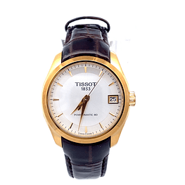 Reloj Tissot Couturier de Mujer Acero Dorado Cuero