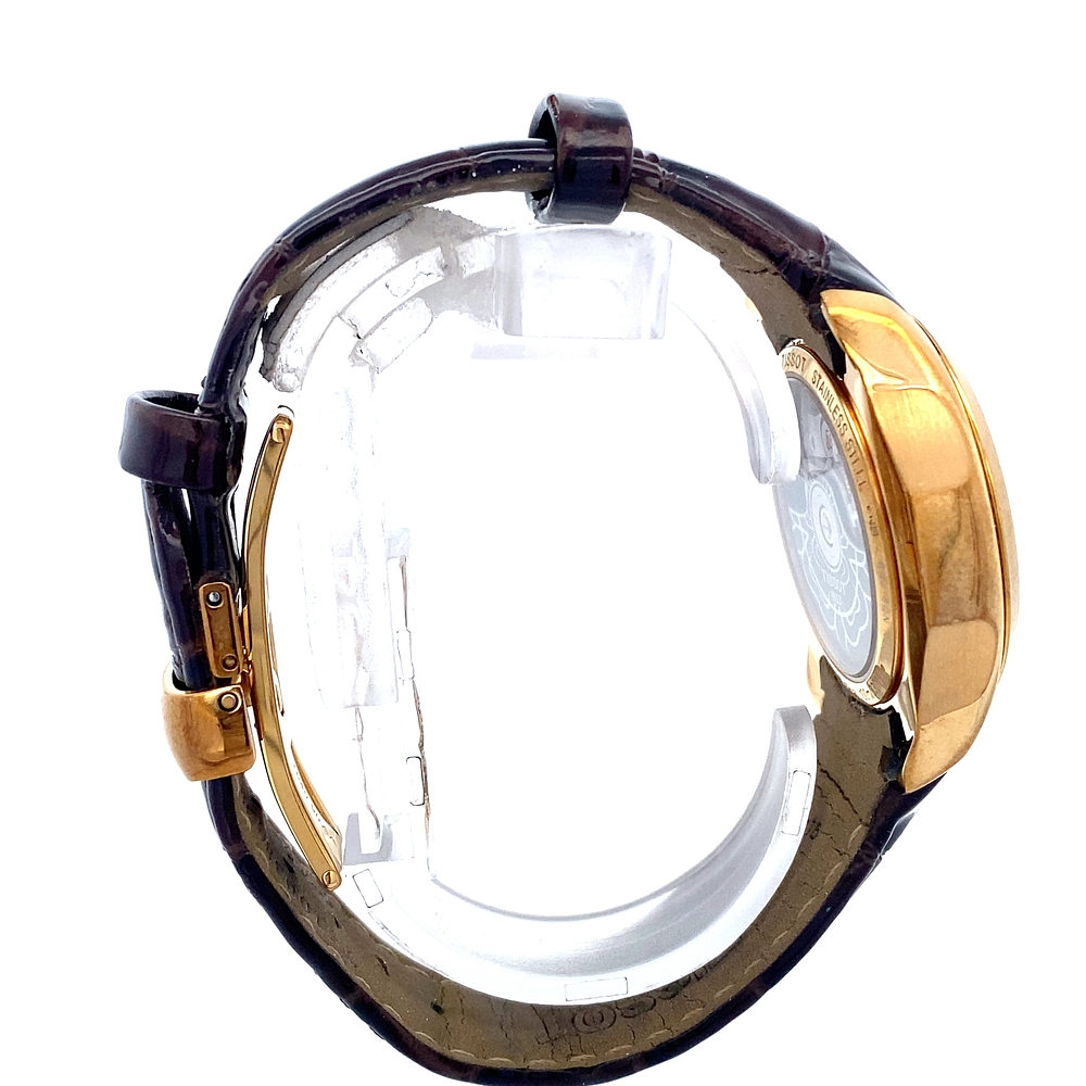Reloj Tissot Couturier de Mujer Acero Dorado Cuero
