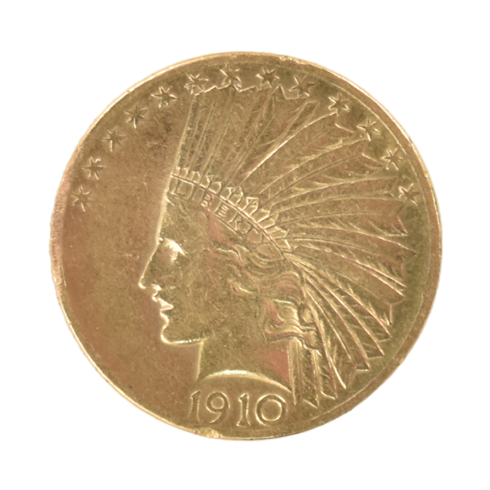 Moneda de Oro 10 Dólares “Indian Head” 1910 – Eagle USA 