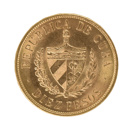 Moneda de Oro 10 Pesos Cuba 1916 “Patria y Libertad” 