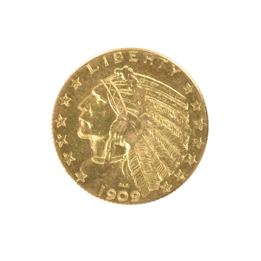 Moneda de Oro 5 Dólares “Indian Head” 1909 – Half Eagle USA 