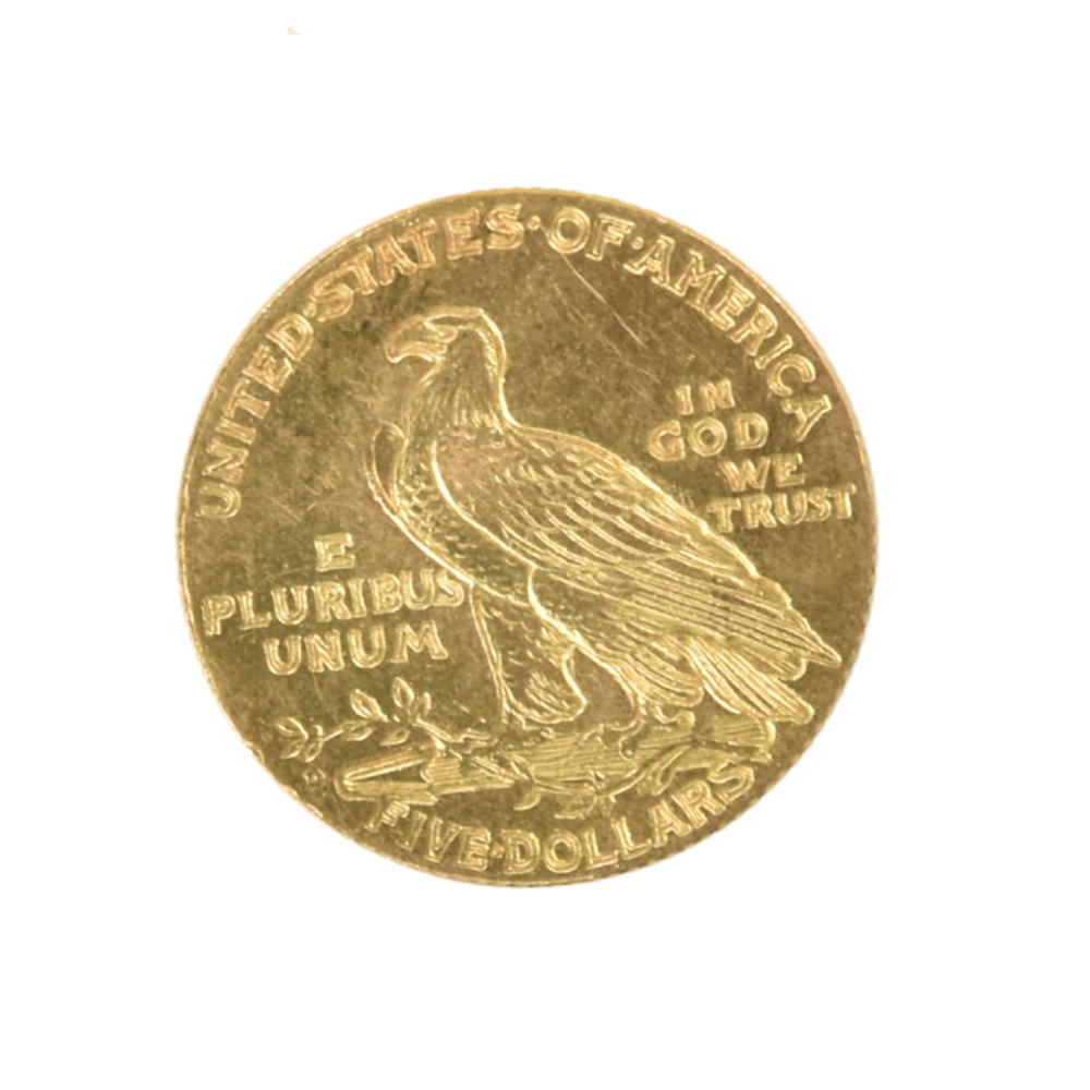 Moneda de Oro 5 Dólares “Indian Head” 1909 – Half Eagle USA 