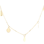 Cadena de Oro Amarillo 18K Limada Gargantilla 