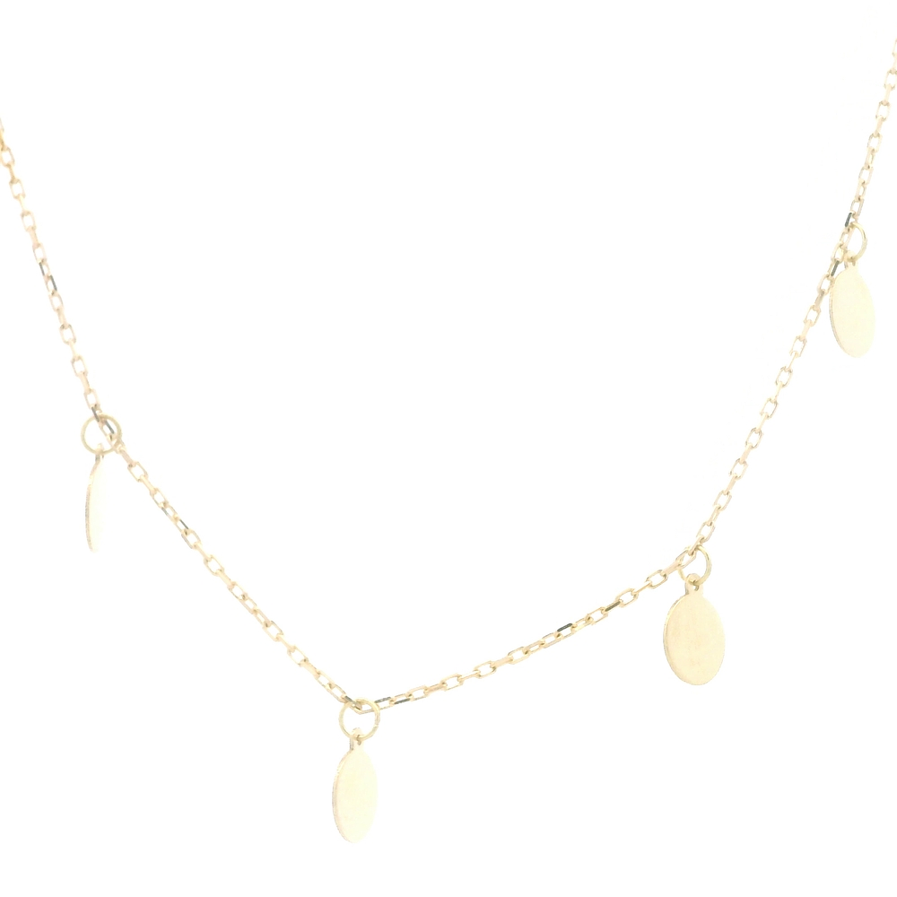 Cadena de Oro Amarillo 18K Limada Gargantilla 