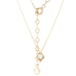 Cadena de Oro Amarillo 18K Limada  con Dije Rombo