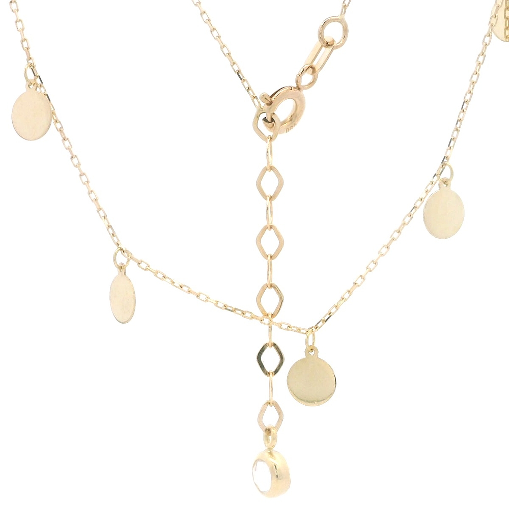 Cadena de Oro Amarillo 18K Limada Gargantilla 