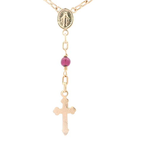 Cadena de Oro Amarillo 18K Rosario Limada  