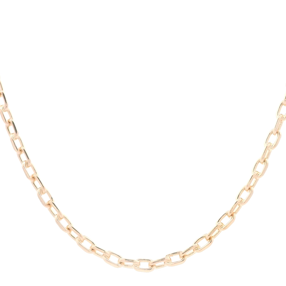 Cadena de Oro Amarillo 18K Limada Tubular  