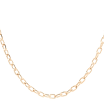 Cadena de Oro Amarillo 18K Limada Tubular  