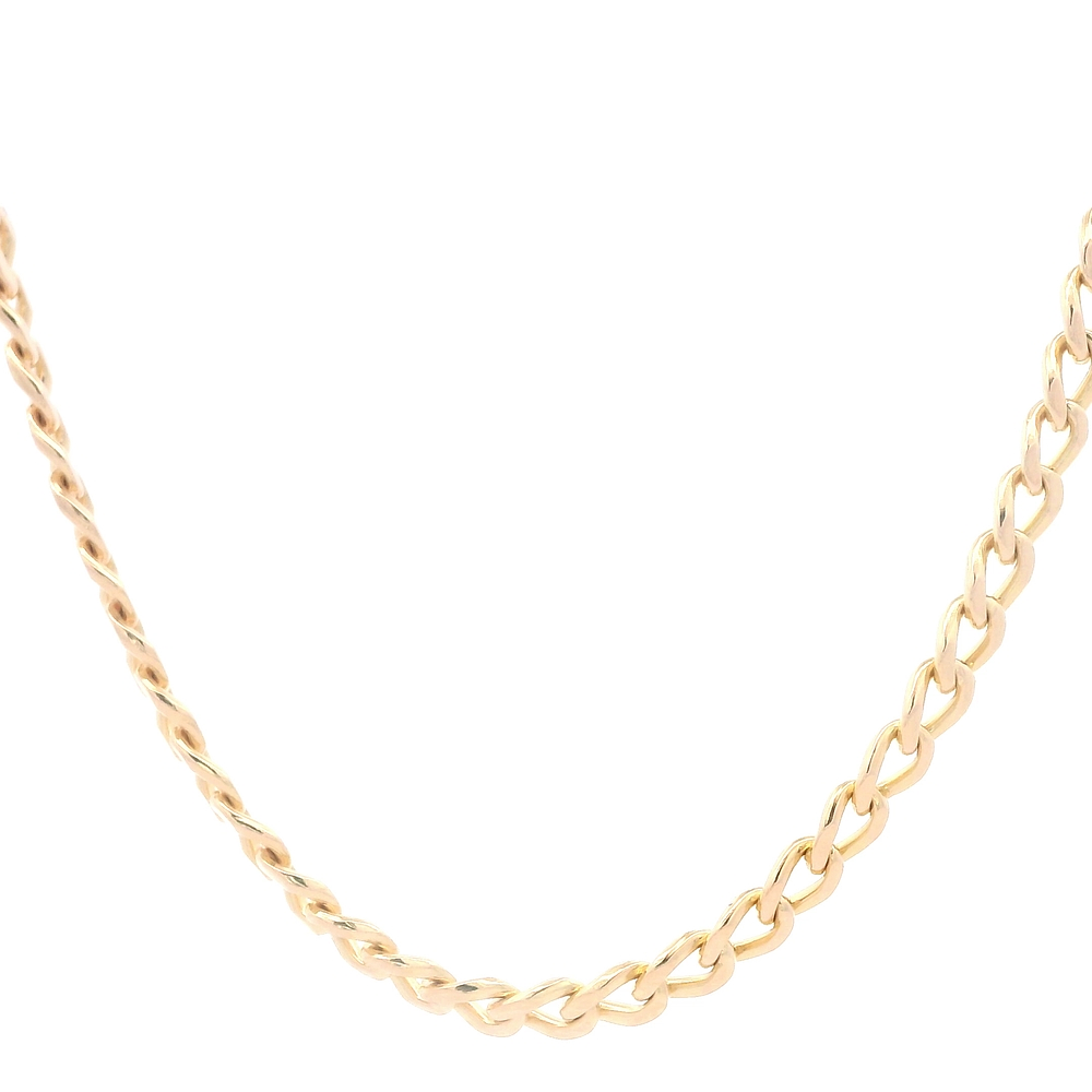 Cadena de Oro Amarillo 18K Barbada  