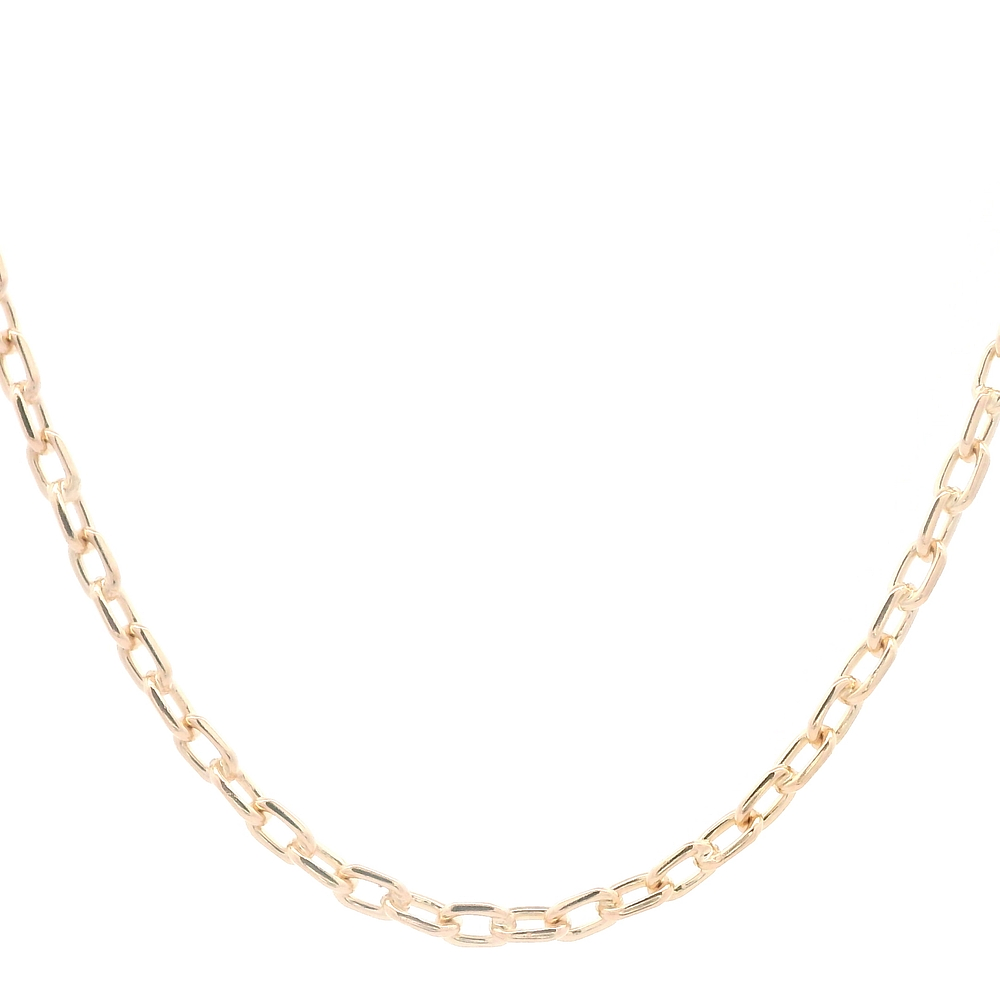 Cadena de Oro Amarillo 18K Limada Tubular  