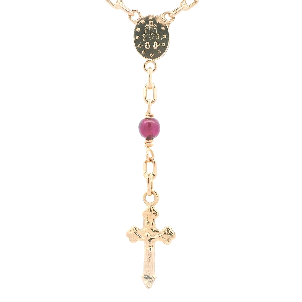 Cadena de Oro Amarillo 18K Rosario Limada  