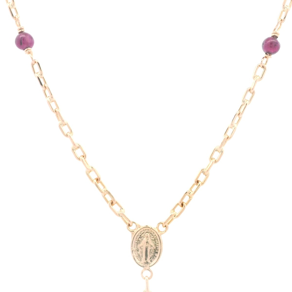 Cadena de Oro Amarillo 18K Rosario Limada  