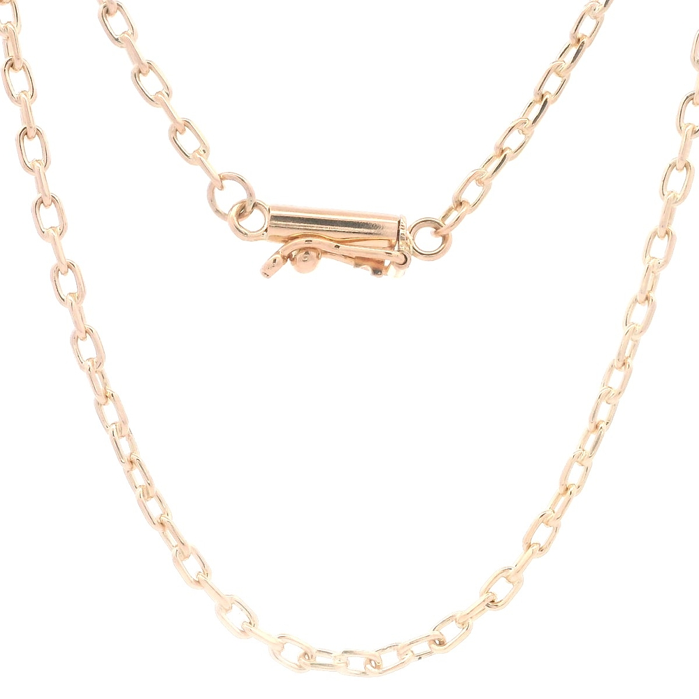 Cadena de Oro Amarillo 18K Limada Tubular  