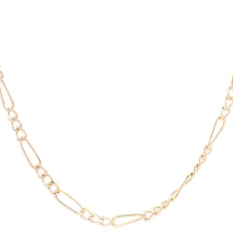 Cadena de Oro Rosado 18K Figaro 3x1  