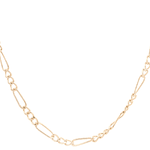 Cadena de Oro Rosado  18KFigaro 3x1  