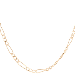 Cadena de Oro Rosado  18KFigaro 3x1  