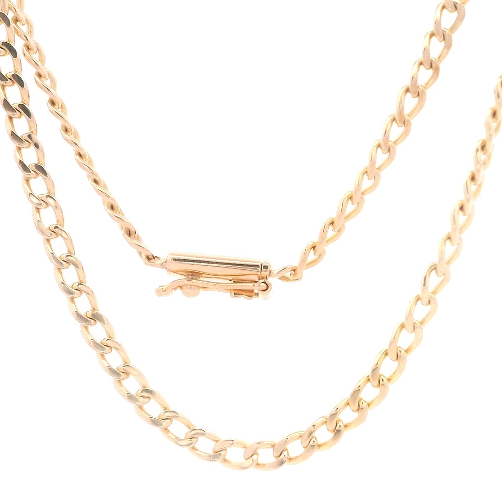 Cadena de Oro Amarillo 18K Barbada  