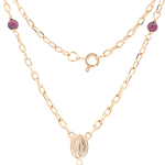 Cadena de Oro Amarillo 18K Rosario Limada  