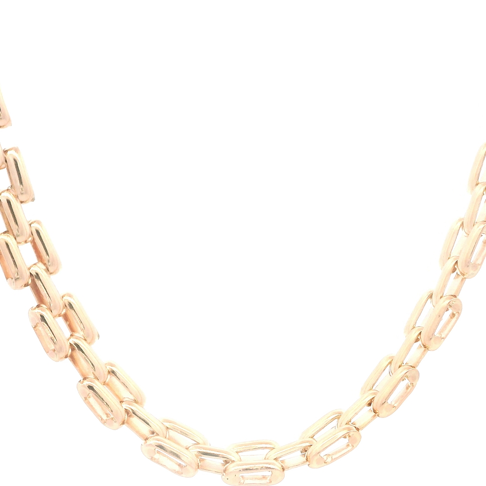 Cadena de Oro Rosado  18KPanther Tubular  