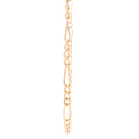 Cadena de Oro Rosado 18K Figaro 3x1  
