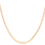 Cadena de Oro Amarillo 18K Barbada Doble Entrelazada 