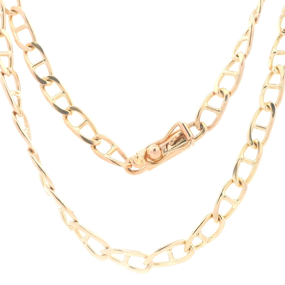 Cadena de Oro Amarillo 18K Banana  