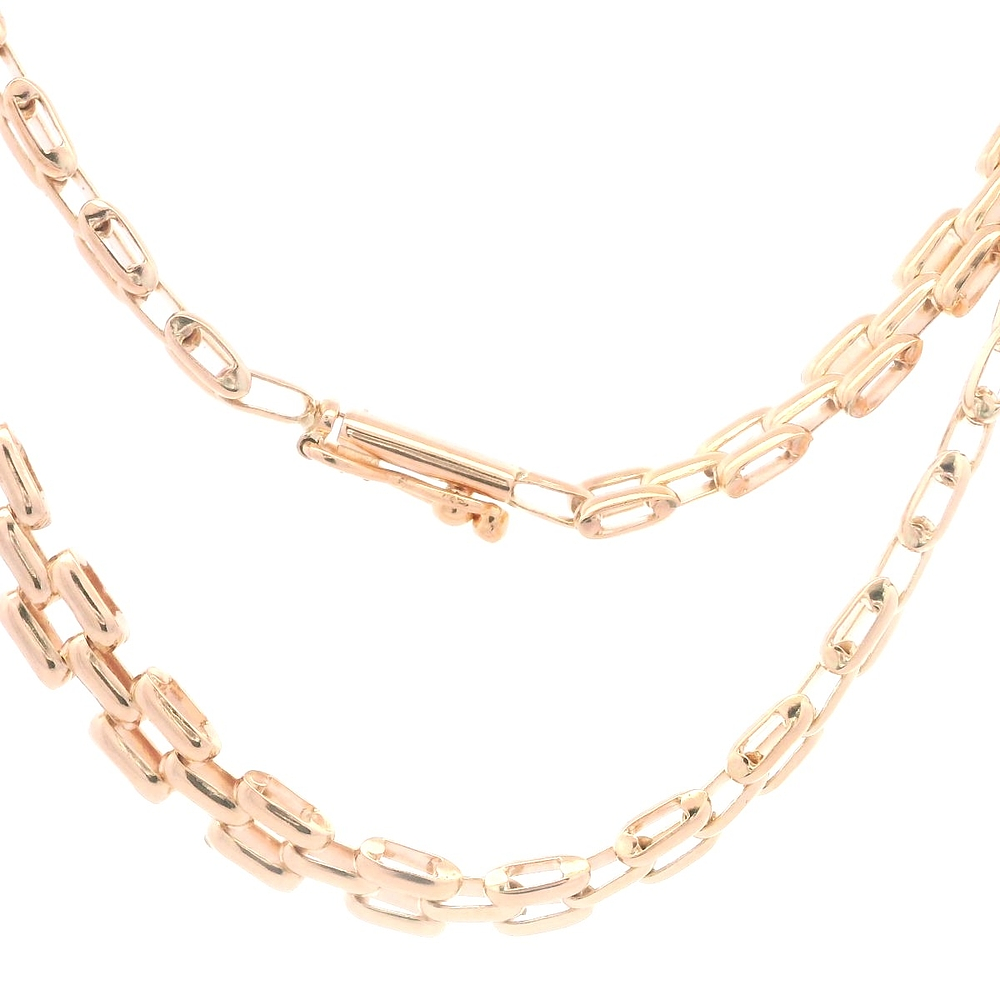 Cadena de Oro Rosado  18KPanther Tubular  