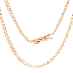 Cadena de Oro Amarillo 18K Barbada Doble Entrelazada 