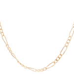 Cadena de Oro Rosado  18KFigaro 3x1  