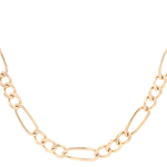 Cadena de Oro Rosado  18KFigaro 3x1  