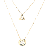 Cadena de Oro Amarillo 18K Limada Gargantilla Doble 