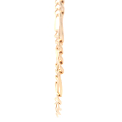 Cadena de Oro Rosado  18KFigaro 3x1  