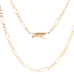 Cadena de Oro Rosado  18KFigaro 3x1  