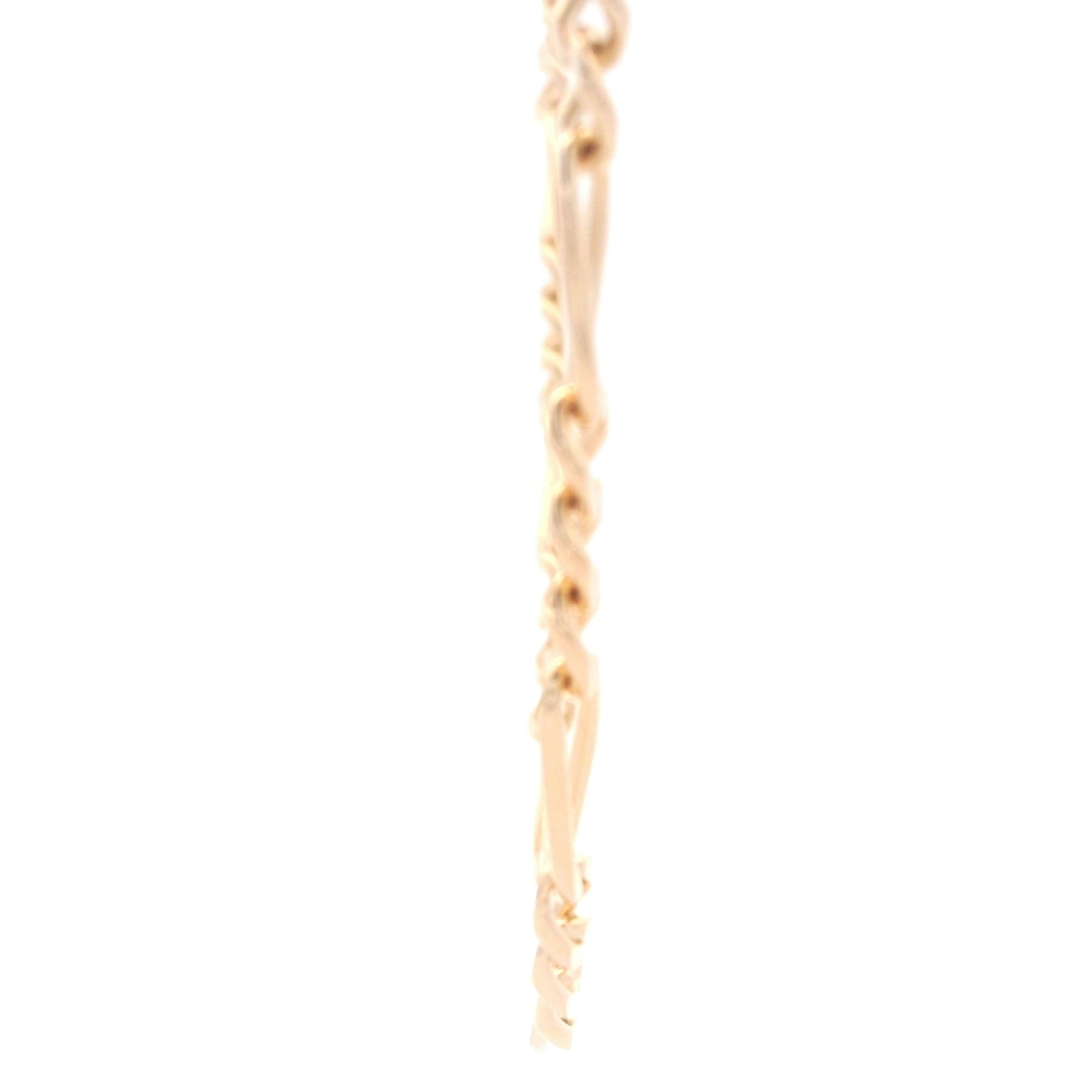 Cadena de Oro Rosado  18KFigaro 3x1  