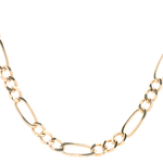 Cadena de Oro Rosado  18KFigaro 3x1  