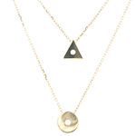 Cadena de Oro Amarillo 18K Limada Gargantilla Doble 