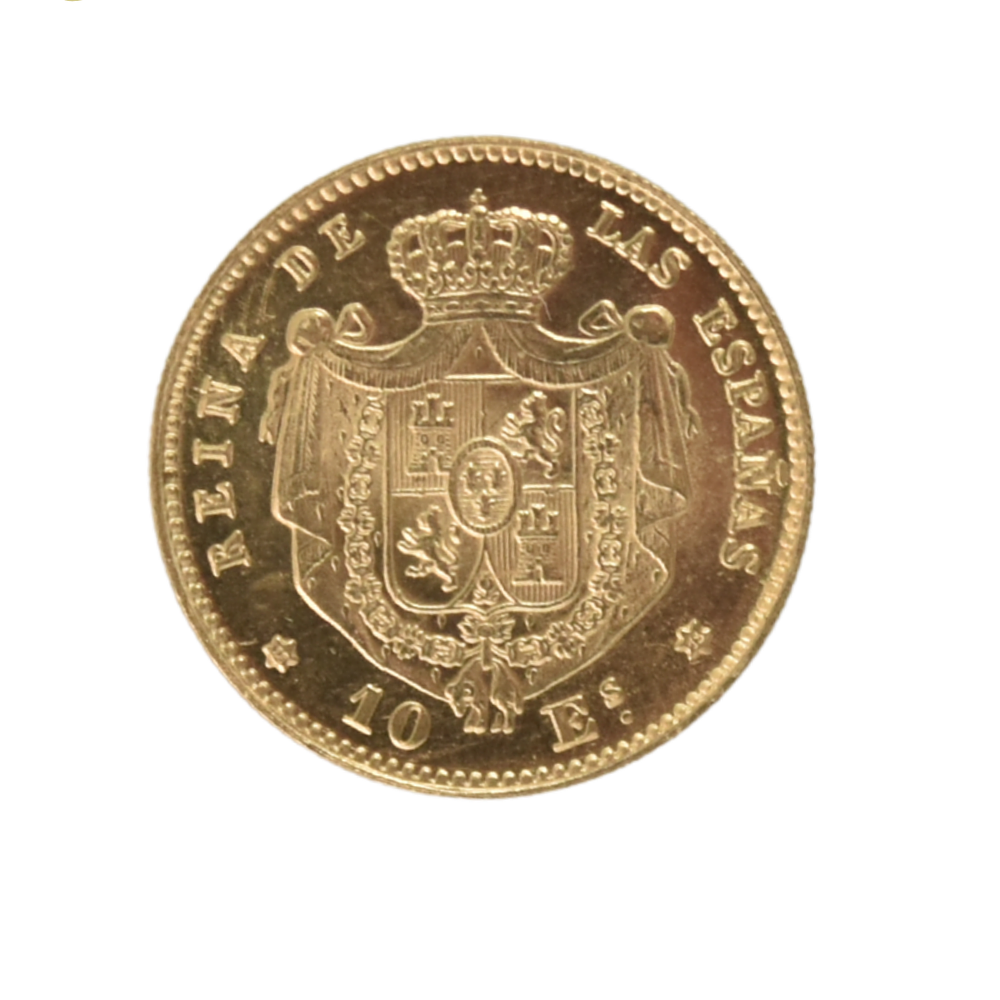Moneda de Oro 10 Escudos España 1868 – Isabel II 