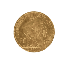 Moneda de Oro 20 Francos Francia “Marianne Coq” – Año al Azar 