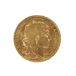 Moneda de Oro 20 Francos Francia “Marianne Coq” – Año al Azar 