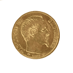Moneda de Oro 20 Francos Francia 1857 – Napoleón III “Tête Nue”