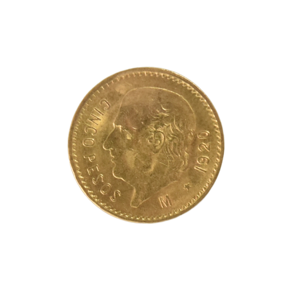 Moneda de Oro 5 Pesos México 1920 – Hidalgo