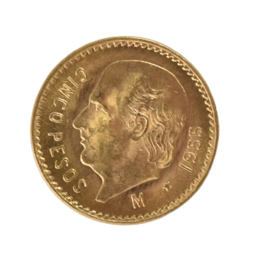 Moneda de Oro 5 Pesos México 1955 – Hidalgo